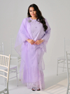 (AS IS) Tun Melati Eyelet Lace Kurung - Lilac