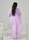 (AS IS) Tun Melati Eyelet Lace Kurung - Lilac