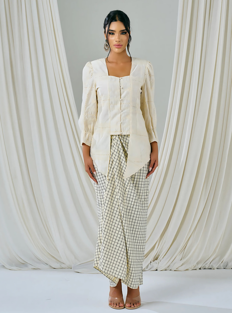 Tun Hilda Eyelet Kebaya Top Only