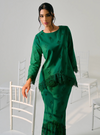 Tun Melati Eyelet Lace Kurung - Emerald