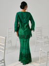 Tun Melati Eyelet Lace Kurung - Emerald