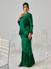 Tun Melati Eyelet Lace Kurung - Emerald
