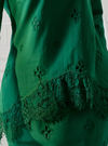 Tun Melati Eyelet Lace Kurung - Emerald