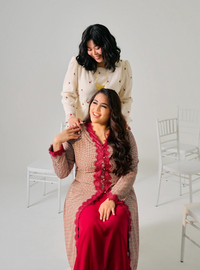 Tun Cempaka Roses Embroidered Peplum Kurung
