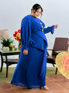 Tun Kamila Wrap Kurung - Royal Blue
