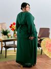 Tun Kamila Wrap Kurung - Emerald Green