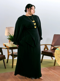 Tun Kamila Wrap Kurung - Black