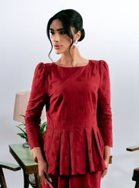 Tun Intan Eyelet Peplum Kurung