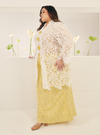 Tun Baizura Eyelet Leaves Kebarung - White