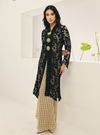 Tun Baizura Eyelet Leaves Kebarung - Black
