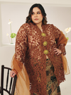 Tun Baizura Eyelet Leaves Kebarung - Brown
