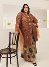 Tun Baizura Eyelet Leaves Kebarung - Brown