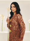 Tun Baizura Eyelet Leaves Kebarung - Brown