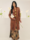 Tun Baizura Eyelet Leaves Kebarung - Brown