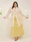 Tun Baizura Eyelet Leaves Kebarung - White