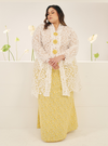 Tun Baizura Eyelet Leaves Kebarung - White