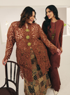 Tun Baizura Eyelet Leaves Kebarung - Brown