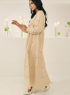 Clara Eyelet Princess Dress - Latte Brown