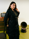Tun Laila 3D Embroidered Kebarung - All Black