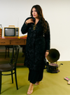 Tun Laila 3D Embroidered Kebarung - All Black