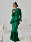 Tun Melati Eyelet Lace Kurung - Emerald