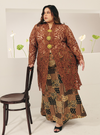 Tun Baizura Eyelet Leaves Kebarung - Brown