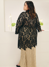 Tun Baizura Eyelet Leaves Kebarung - Black