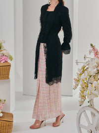 Naylah Songket Front Fold Skirt - Checked Love