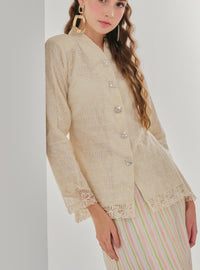 Bunga Setia Kebaya Top Only - Checked Flower