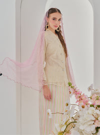 Bunga Setia Kebaya Top Only - Checked Flower