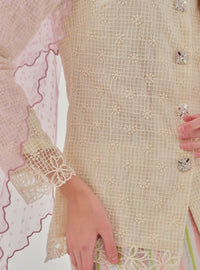 Bunga Setia Kebaya Top Only - Checked Flower