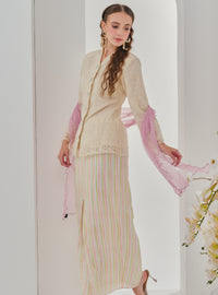 Bunga Setia Kebaya Top Only - Checked Flower