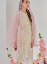 Bunga Setia Kebaya Top Only - Checked Flower