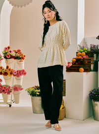 Opal Relaxed Barrel Pants - Black