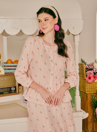 Kara Embroidered Linen Top