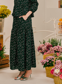 Zola A-Line Tiered Skirt - Baby Breath