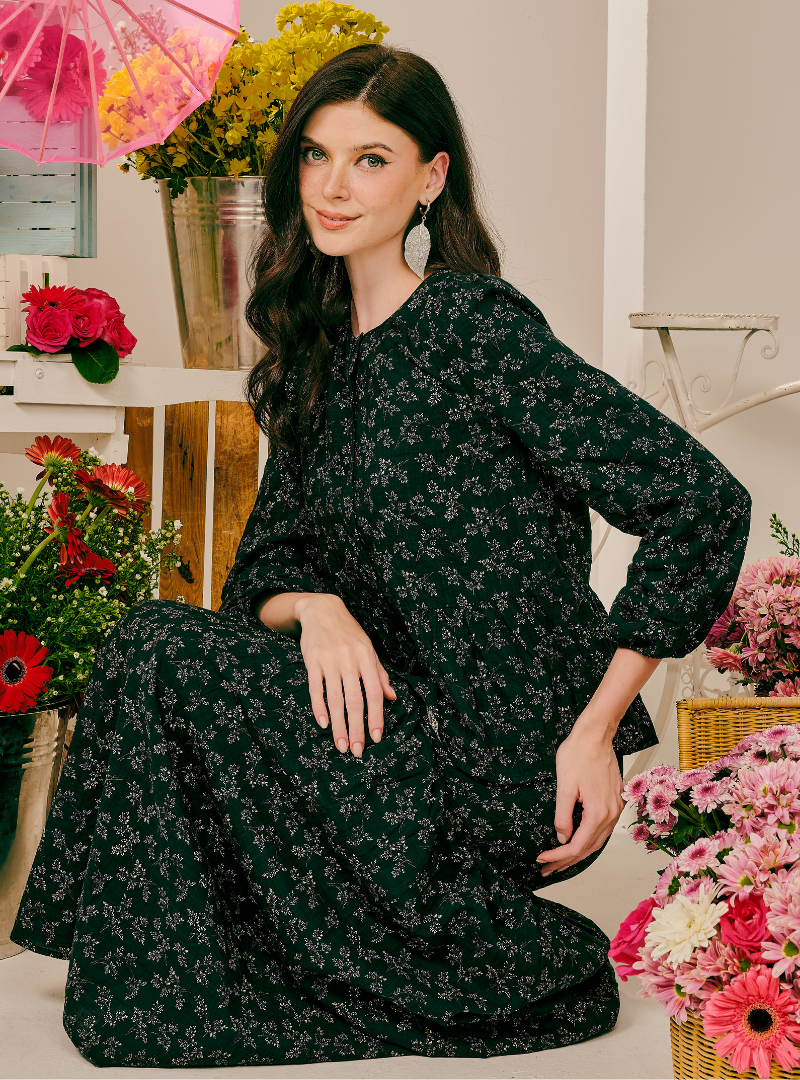 Zola A-Line Tiered Skirt - Baby Breath