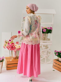Sadie Poplin Skirt - Pink Doll