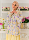Celia Floral Ruffled Button Up-Blouse