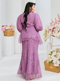 Bunga Melur Lace Kebaya Doll Kurung - lilac