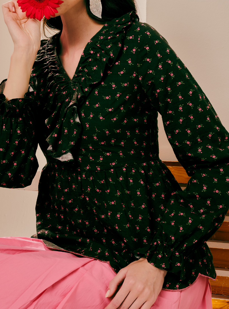 Clover Vintage Flower Top