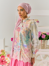 Claudia Floral Ruffled Button Up-Blouse