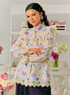 Celia Floral Ruffled Button Up-Blouse