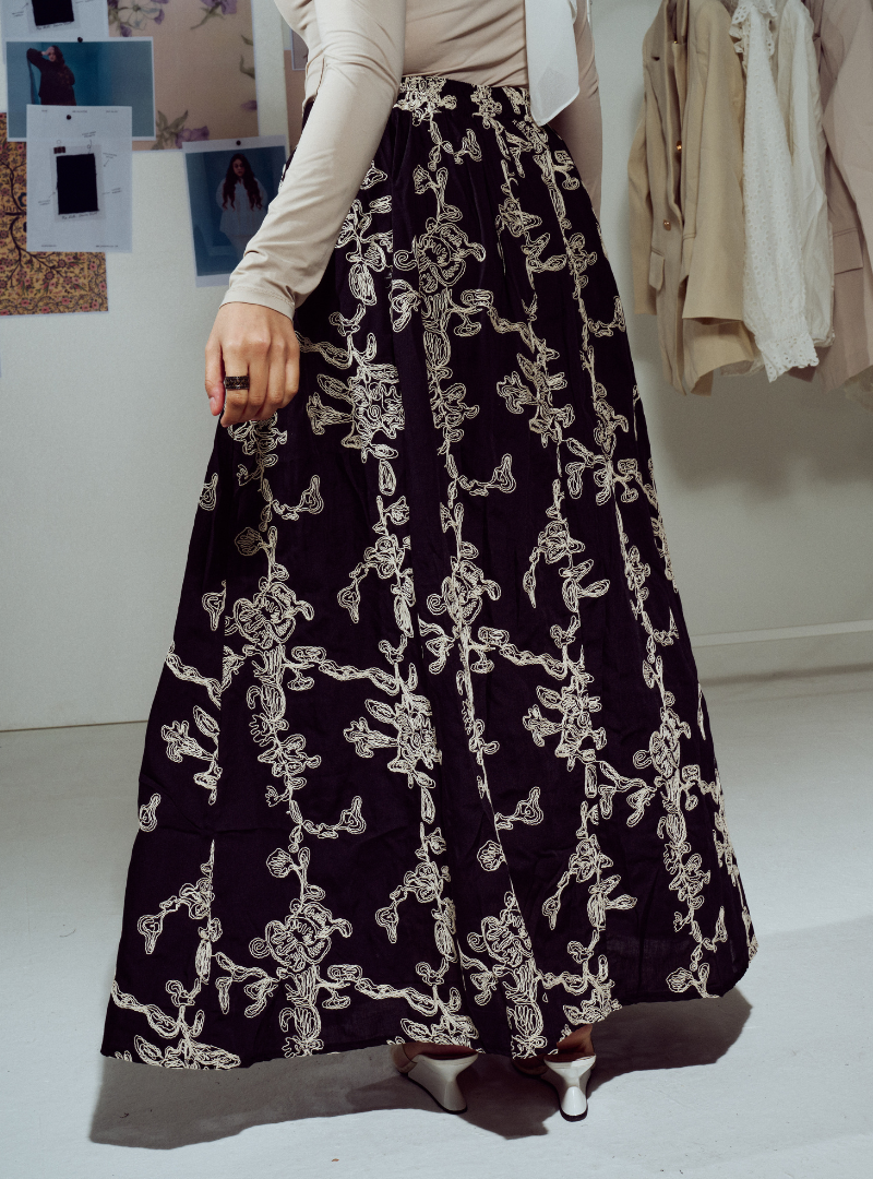Margo Statement Embroidered Skirt
