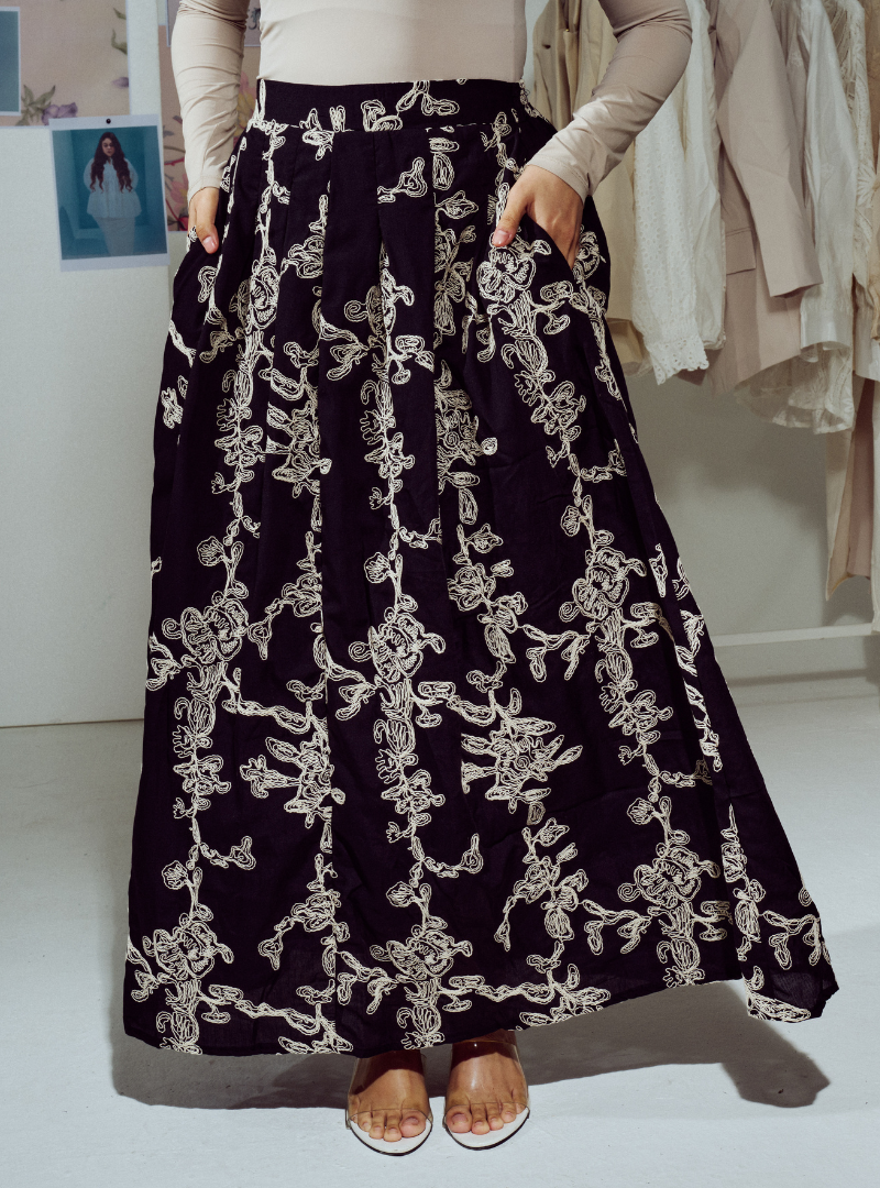 Margo Statement Embroidered Skirt