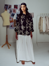 Mira Embroidered Tie-Front Top