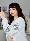 Tess Embroidered Button-up Shirt - White