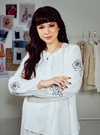 Tess Embroidered Button-up Shirt - White