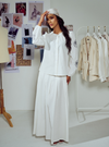 Tess Embroidered Button-up Shirt - White