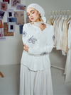 Tess Embroidered Button-up Shirt - White